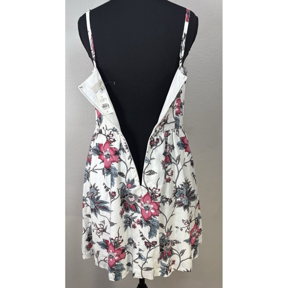 NWT Ann Taylor LOFT Linen Floral Womens Dress Size 4 Sweetheart Resort Vacation - Picture 5 of 8